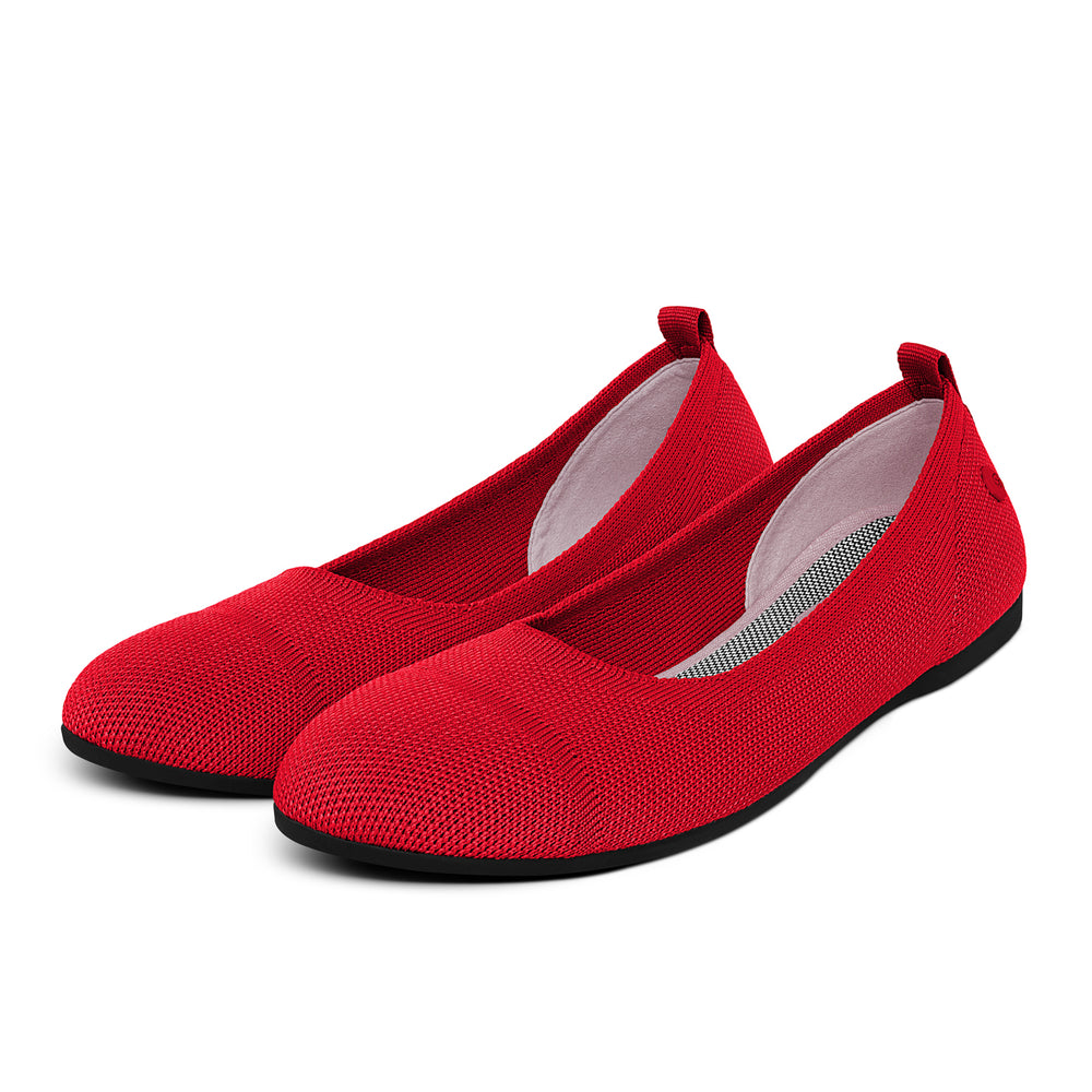 Giesswein Eco Ballerinas Round - Flammenrot