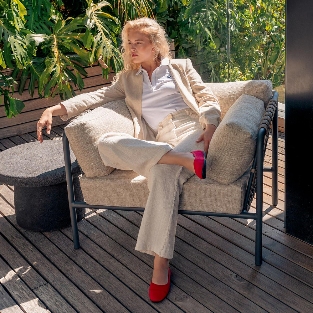 Giesswein Eco Ballerinas Round - Flammenrot