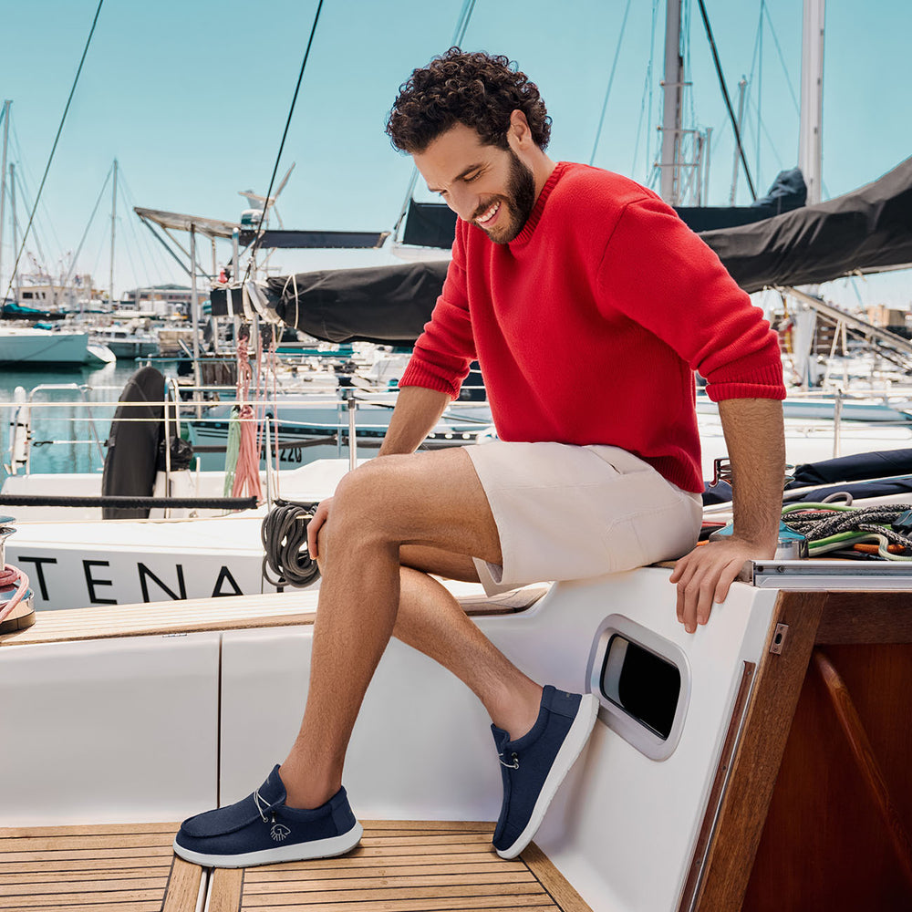 Giesswein Merino Mokassin - Ocean Blue