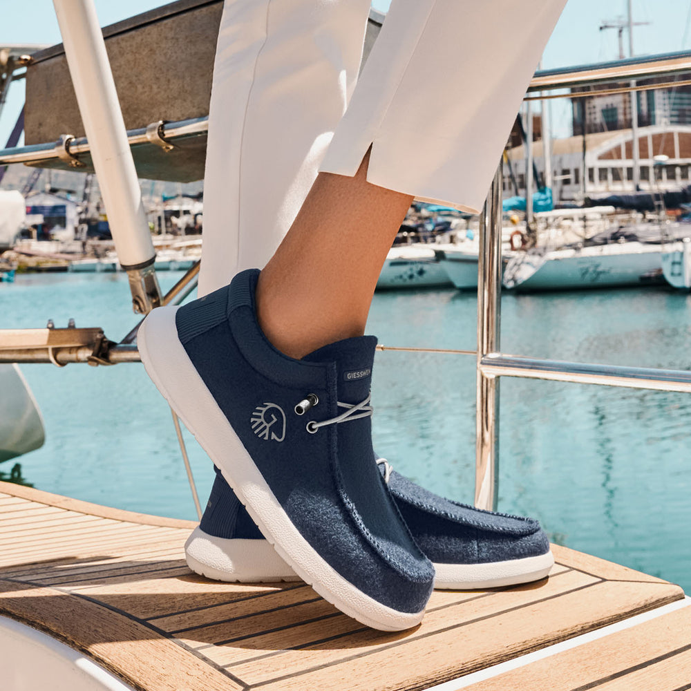 Giesswein Merino Mokassin - Ocean Blue