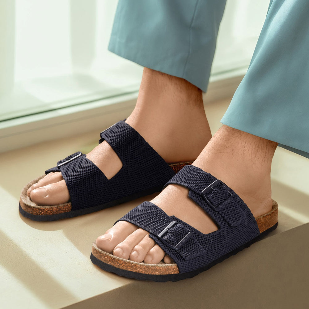 Giesswein Merino Slides - Ocean Blue