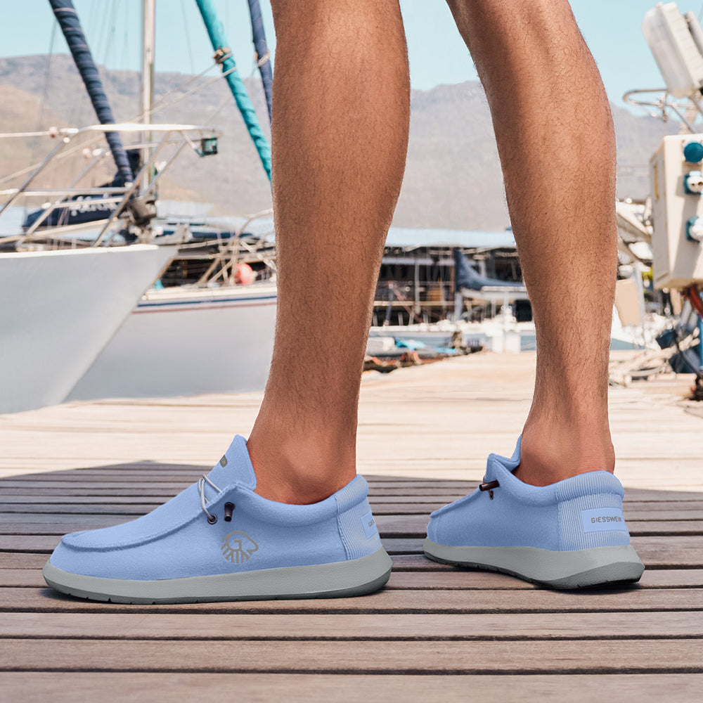 Giesswein Merino Mokassin - Himmelblau