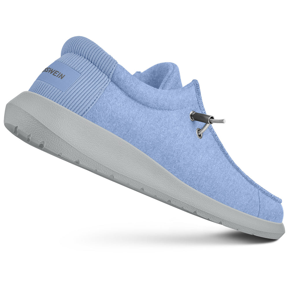 Giesswein Merino Mokassin - Himmelblau