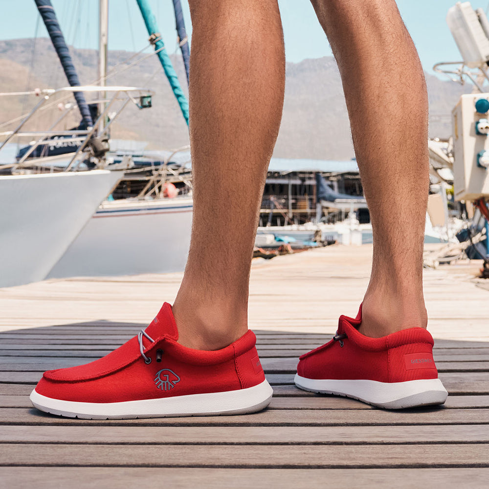 Giesswein Merino Mokassin - Flammenrot