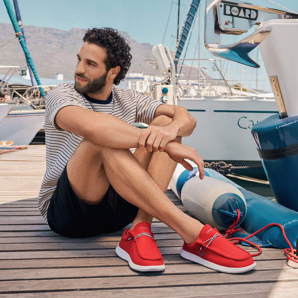 Giesswein Merino Mokassin - Flammenrot