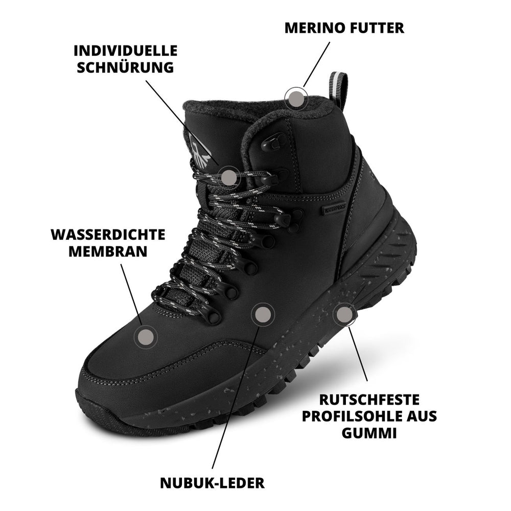 Giesswein Merino Leather Alpine - Schwarz