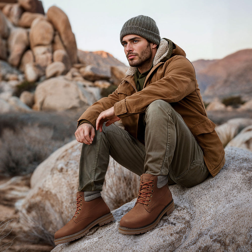 Giesswein Merino Leather Boot - Dk.Braun