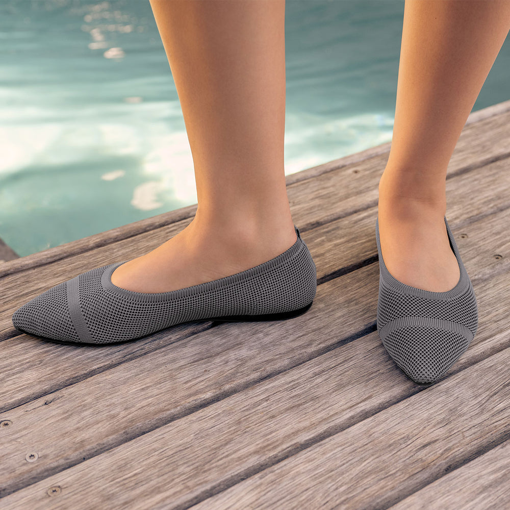 Giesswein Eco Ballerinas Pointy 2.0 - Schiefer