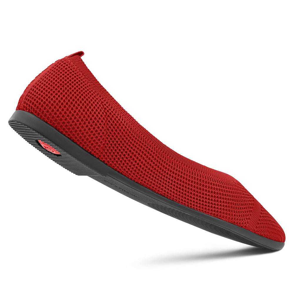 Giesswein Eco Ballerinas Pointy 2.0 - Flammenrot