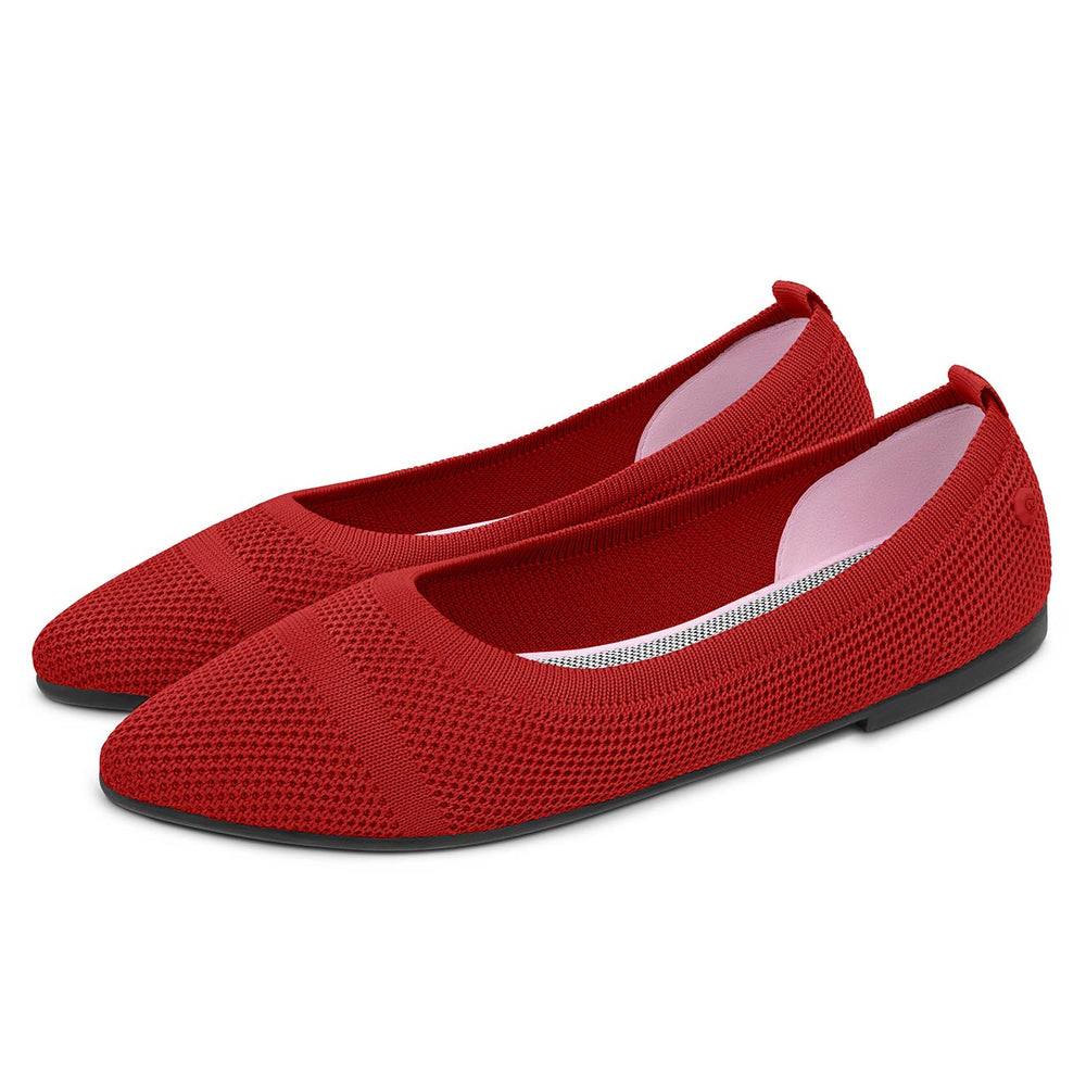 Giesswein Eco Ballerinas Pointy 2.0 - Flammenrot